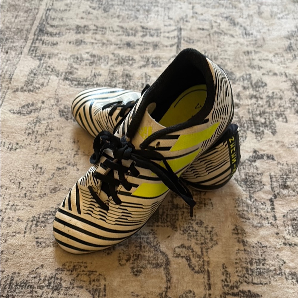 Zebra Stripe Adidas Nemesis Messi Kids Cleats